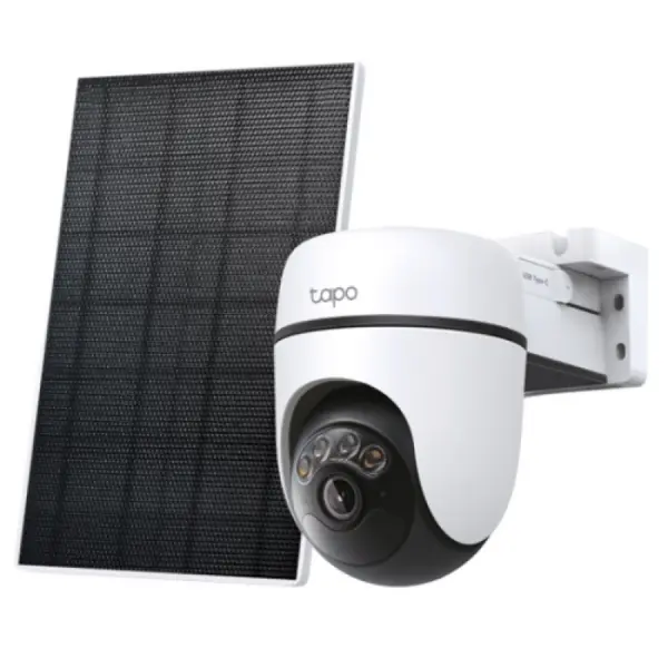 Camera supraveghere IP WiFi TP-Link Tapo C630 KIT, 3K 5MP, Pan/Tilt, IR 16m, lentila fixa 4mm, microfon si difuzor, alarma sonora si luminoasa, panou solar, microSD 512GB, IP65