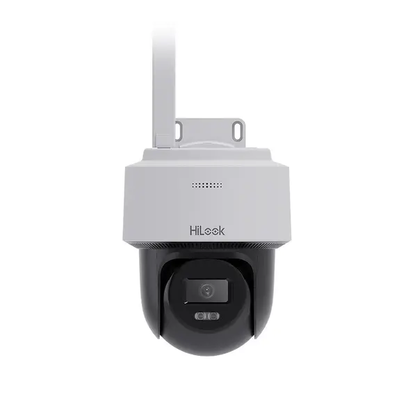 Camera supraveghere IP wireless WiFi PT Hikvision HiLook PTZ-N2C400I-W(W), 4 MP, IR 30 m, slot card, 2.8 mm, microfon, difuzor, detectie miscare