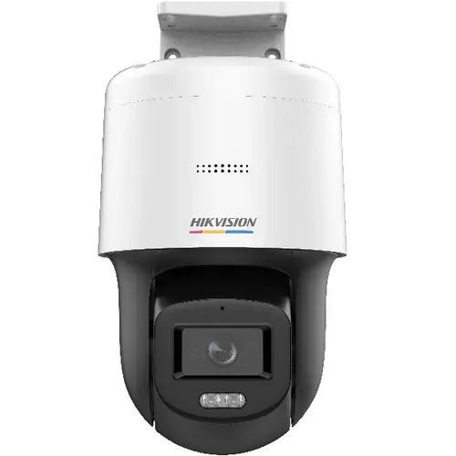 Camera supraveghere rotativa IP Speed Dome Mini PT Hikvision ColorVu DS-2DE2C400SCG-EF1, 4 MP, 4 mm, lumina alba 30 m, slot card, microfon si difuzor, PoE