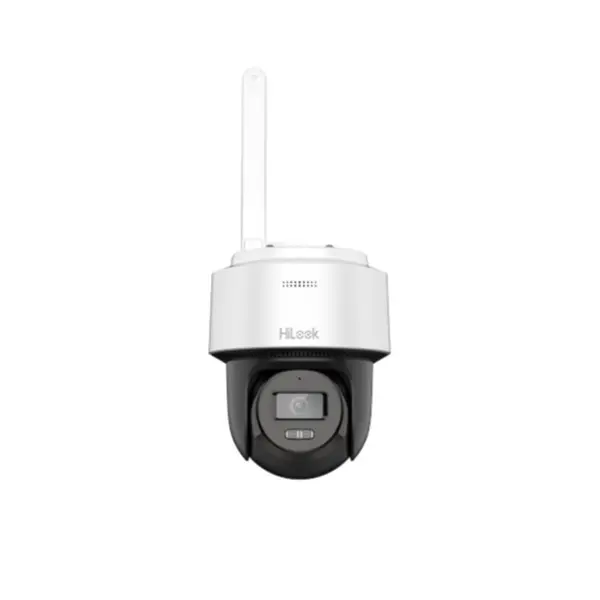 Camera supraveghere rotativa IP WiFi PT cu iluminare duala Hikvision HiLook PTZ-N2C400M-D/W, 2.8 mm, 4 MP, IRlumina alba 25 m, auto-tracking, microfon si difuzor, slot card