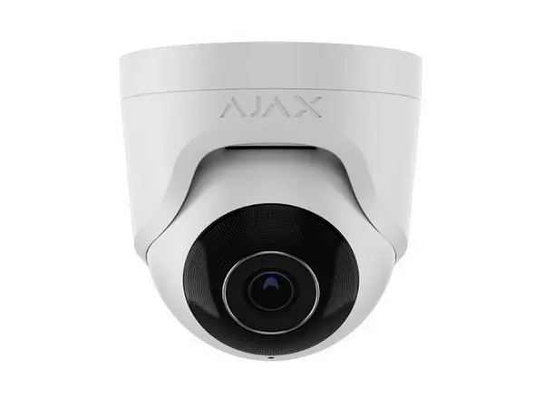Camera supraveghere turret IP Ajax TurretCam(W)-64927, 8MP, 2.8mm, IR 35m, recunoastere AI, microfon, slot microSD, PoE, IP65, alb