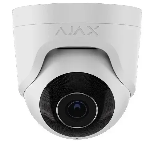 Camera supraveghere turret IP Ajax TurretCam(W)-64929, 8MP, 4mm, IR 35m, Microfon, AI, slot microSD, PoE, IP65, alba