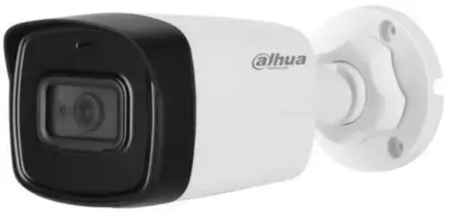 Camera Supraveghere Video Dahua HAC-HFW1230T-0360B, Bullet, 2MP, 1/2.8inch CMOS, 3.6mm, IR 80m, microfon (Alb/Negru)