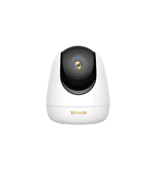 Camera supraveghere video interior Tenda RP7, 5MP, Pan/Tilt, IR 12m, Lentila 4mm, Wi-Fi, Amazon Alexan, slot card microSD, Microfon (Alb)