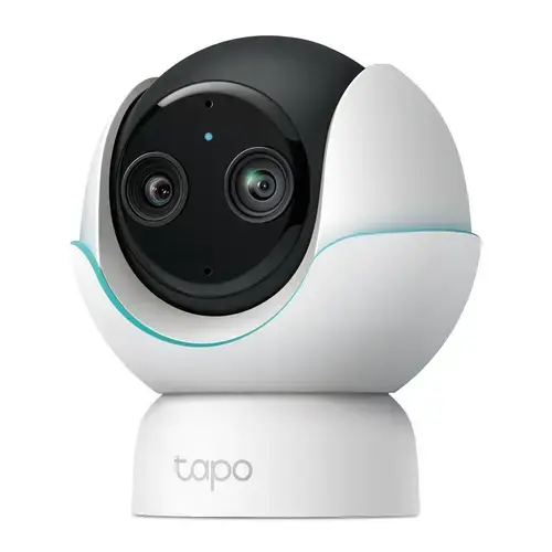 Camera supraveghere video interior Tp-Link TAPO C840 Smart Baby Camera Dual-Lens, Pan/Tilt, 2K 4MP & 1080P, Microfon, Difuzor, Detectare plans, Viziune nocturna HD, Cantece de leagan si zgomot alb incorporate