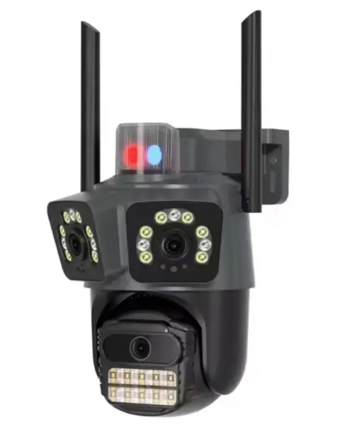 Camera supraveghere WiFi cu 3 lentile 15MP 8K PTZ Audio Alarma Exterior IP66