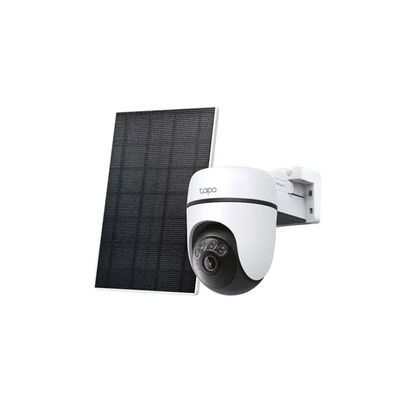 Camera supraveghere WiFi PT cu panou solar TP-Link Tapo C630 KIT, 5MP, 4 mm, IR/Lumina alba 16 m, microfon si difuzor, acumulator 6700 mAh, sirena, slot card