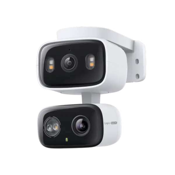 Camera supraveghere wireless IP duala Tapo C246D, 2K 3MP, Wi-Fi, rotire si inclinare din aplicatie, zoom digital, detectie cu AI, iluminare duala, audio bidirectional, slot microSD, IP65