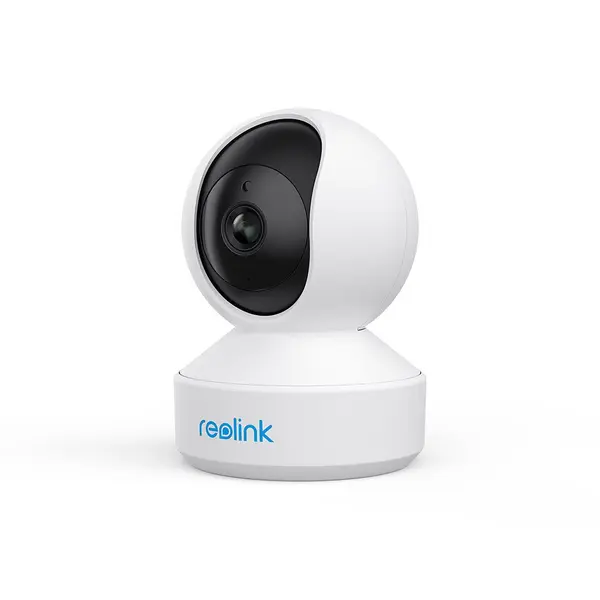 Camera supraveghere wireless WiFi rotativa Reolink E1 E320 AI, 3 MP, IR 12 m, 4 mm, slot card, microfon si difuzor, detectie om/animale companie, vizualizare de pe telefon