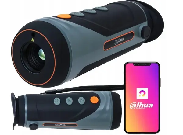 Camera termala (binoclu / monocular termal) Wi-Fi hotspot, Laser, Calculare Distanta, Pentru Vanatoare/Pompieri, Dahua TPC-M40-B19-G