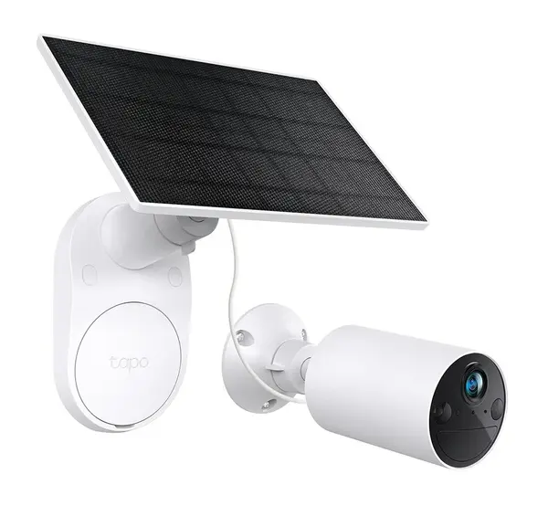 Camera wirless exterior TP-Link Tapo Kit-TC82, alimentata solar, 2K 3MP, viziune nocturna color, detectie persoane AI, IP65, slot microSD
