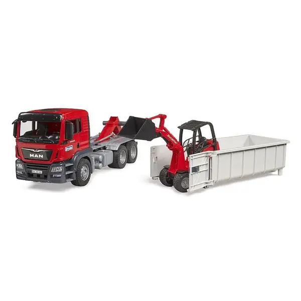 Camion cu container si incarcator Schaffer Bruder MAN TGS