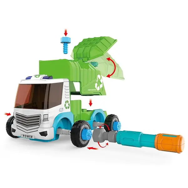 Camion de gunoi cu telecomanda de asamblat Ocie Assembly City