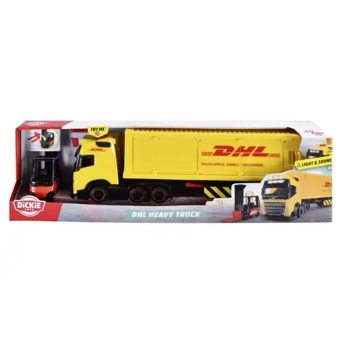 Camion Dickie Toys - Volvo FH16 DHL Truck, 35 cm
