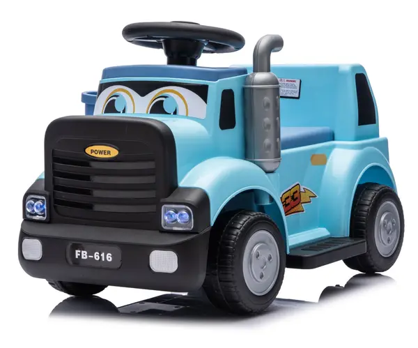 Camion electric multifunctional 2 in1 Lightning 33 pentru copii 18-36 luni, 30W 6V, culoare Light blue