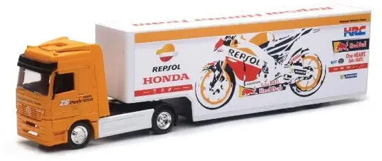 Camion metalic Newray - Mercedes Actros Repsol Honda, 1:43, 45 cm