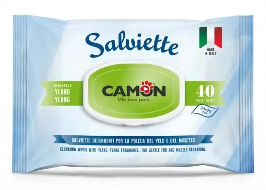 CAMON Şerveţele pentru curăţare, cu Aloe Vera şi Ylang-Ylang 40 bucăţi