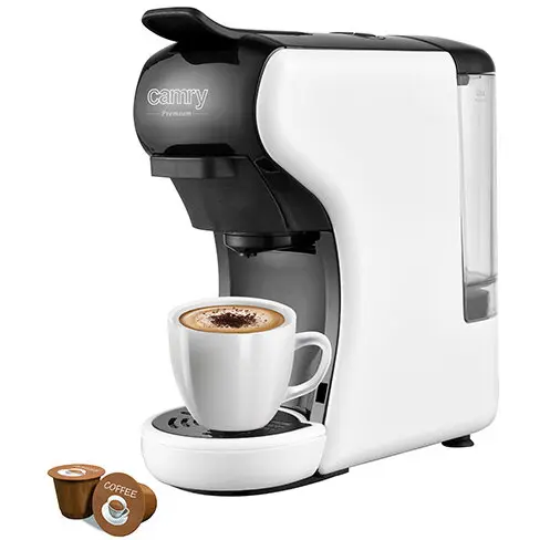 CAMRY Espressor multicapsule Camry CR 4414, 3000 W,19 bar, recipient apa 0.6L, Alb-Negru