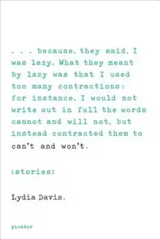Can't and Won't: Stories, Paperback/Lydia Davis