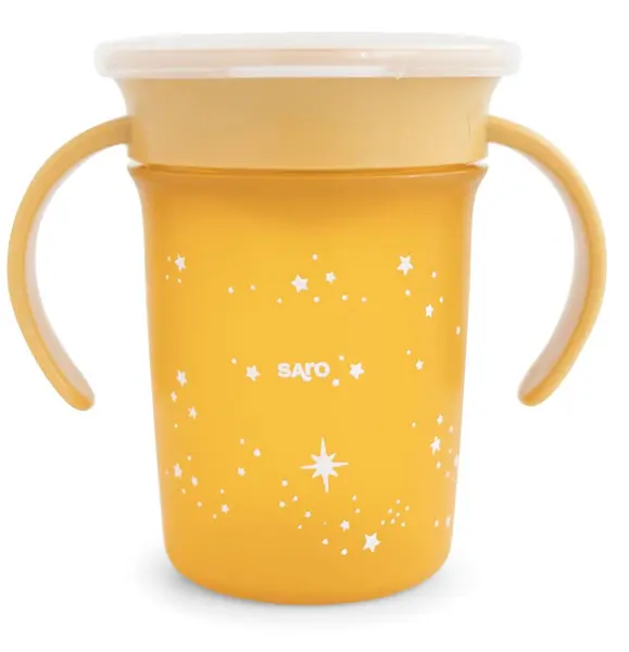 Cana anti-scurgere Saro - Amazing Cup, 225 ml, Mustard