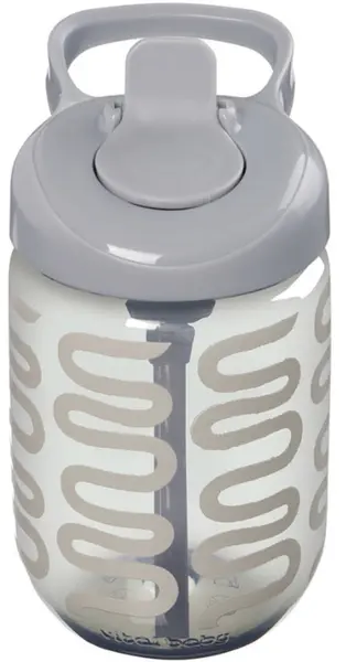Cană anti-vărsare cu pai Vital Baby - Gri, 350 ml