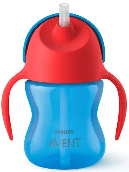 Cana antivarsare cu pai Philips Avent - 200 ml, pentru baiat
