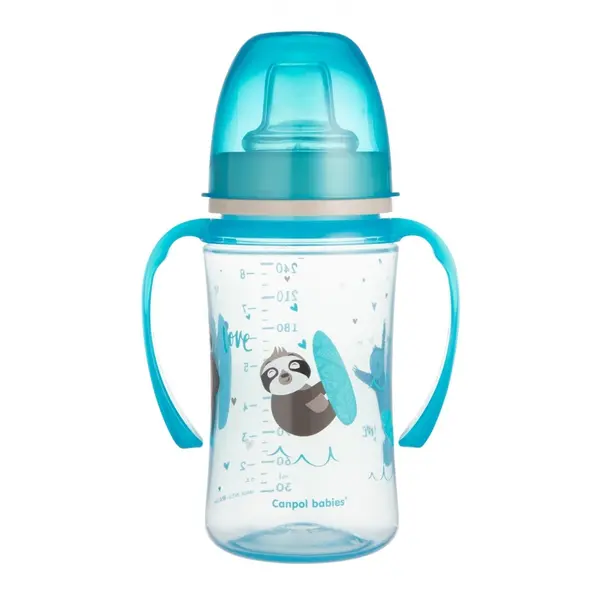 Cana antrenament Easy Start Exotic Animals Blue, 240 ml, Canpol Babies