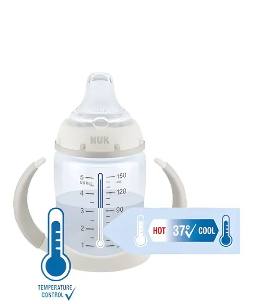 Cana cu cioc din silicon Nuk First Choice 150 ml 6-18 luni Disney roz
