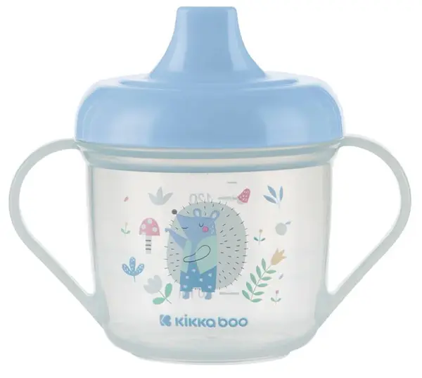Cană cu cioc tare KikkaBoo - Forest Party, Blue, 150 ml