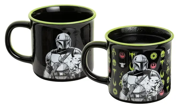 Cană cu efect termic Paladone Movies: Star Wars The Mandalorian - Mandalorian și Grogu