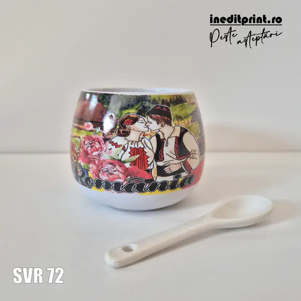Cana cu lingurita Romania SVR72 Interior și lingură albă