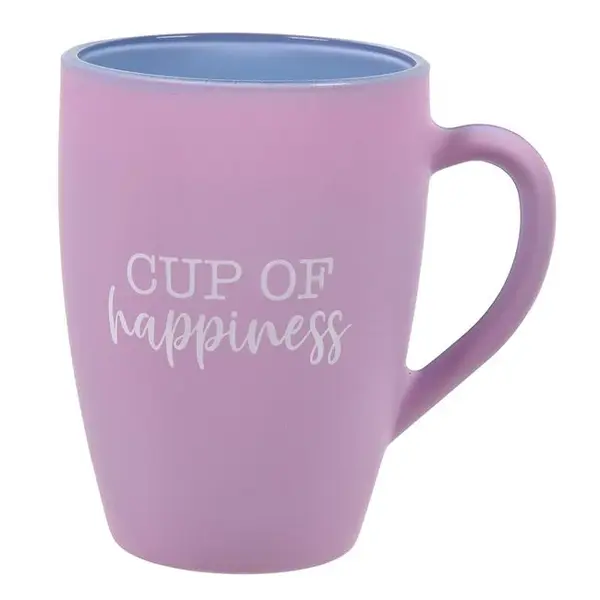 Cana cu mesaj motivational,Sticla,Mov mat, 380 ml