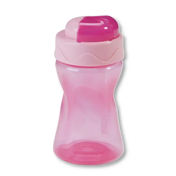 Cană cu pai Baby Nova PP - 300 ml, roz