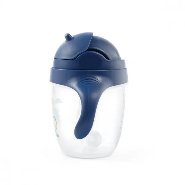 Cana cu pai Baby Ono pentru copii 240 ml albastru