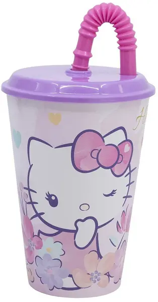Cană cu pai Stor Hello Kitty - 430 ml