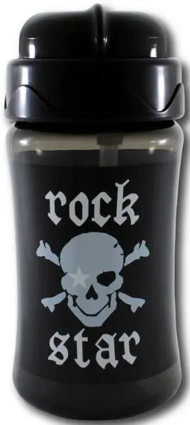 Cana cu paie de silicon Rock Star Baby - 340 ml , pirat