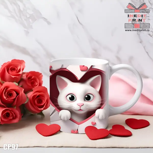 Cana Cute kitty CP97 Termosensibilă albastră