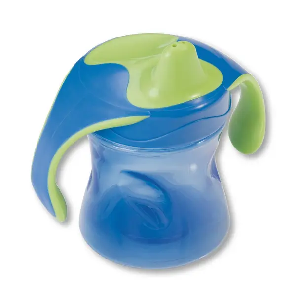 Cană de bronzat Baby Nova cu capac - 220 ml, albastră