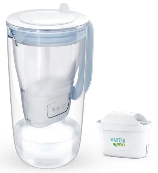Cană de filtrare apă BRITA - Glass Memo Pro, 2.5 l, sticlă