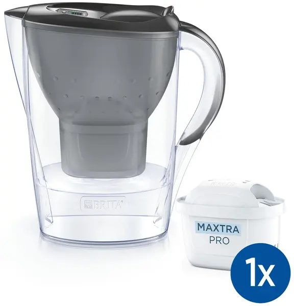 Cană de filtrare apă BRITA - Marella Cool Memo Pro, 2.4 l, grafit