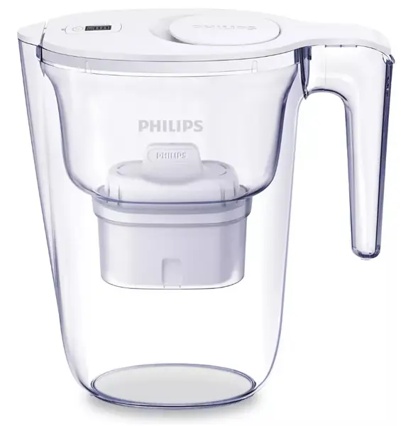 Cană de filtrare apă Philips - AWP2933WHT, 2.6 l, albă