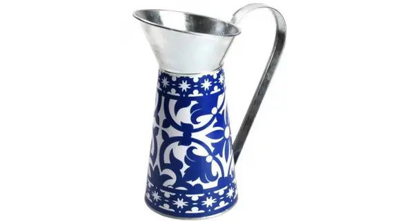 Cana de gradina metalica in stil mediteranean Esschert Design Olanda, 25.1 x 12.7 x 20.8 cm