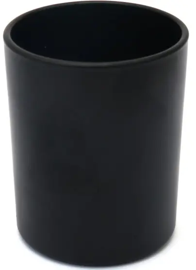 Cană de lumânare de sticlă Em Art - 200 ml, 7 x 8.3 cm, negru