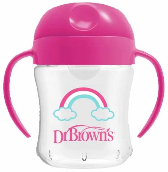 Cană de tranziție cu vârf moale Dr. Brown's - 180 ml, Pink