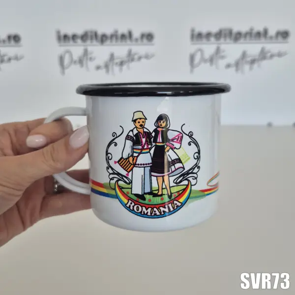 Cana decorata metal Romania SVR73