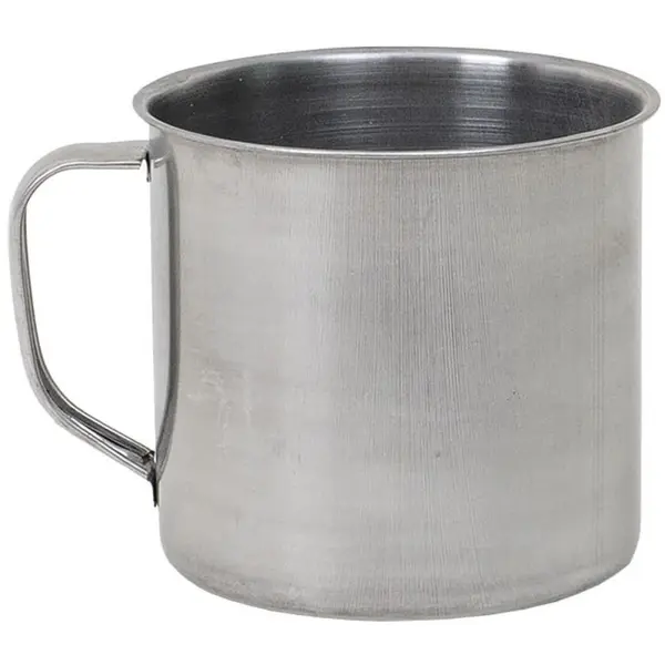 Cana din Inox, Diametru 10 cm, Capacitate 500 ml, Argintiu, Zilan