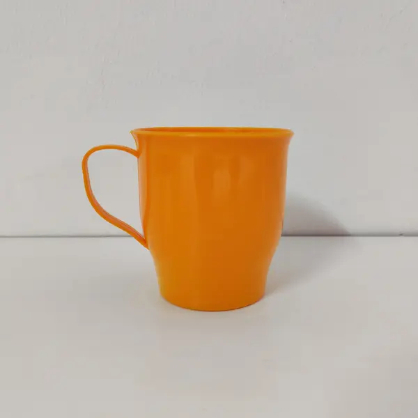 Cana din plastic, portocaliu, fara personalizare CP134 Portocaliu