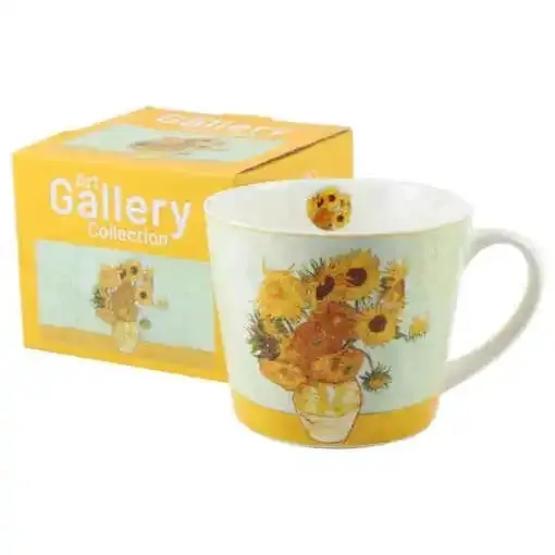 Cana din portelan 430 ml, Sunflowers - V. van Gogh