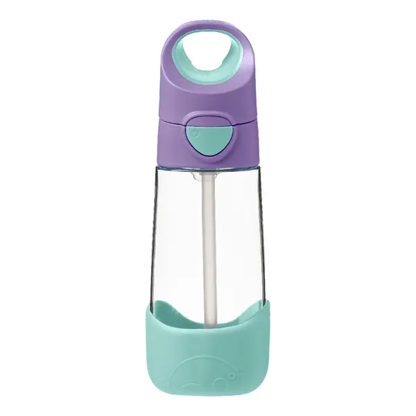 Cana din tritan cu pai, 12 luni+, Verde/Mov, 450 ml, B.Box