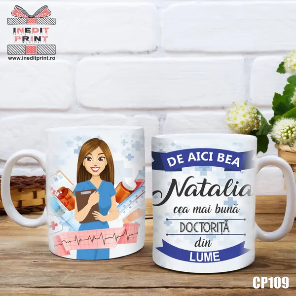 Cana Doctorita CP109 Interior si toartă albastră